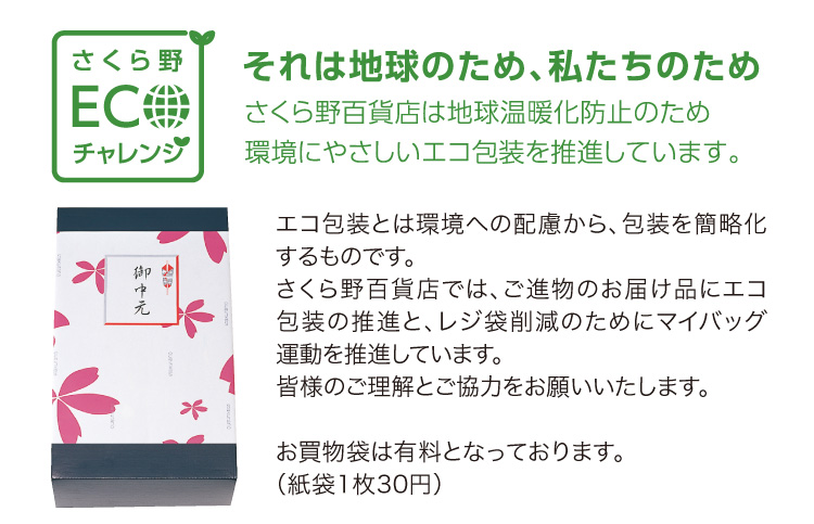 環境にやさしいエコ包装